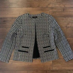 Black and White Plaid Talbots Blazer